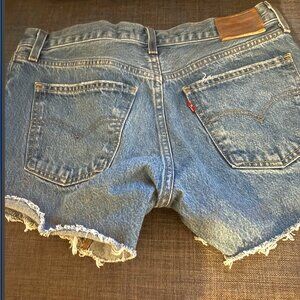 Levis Premium Denim Cut Off Shorts • 28